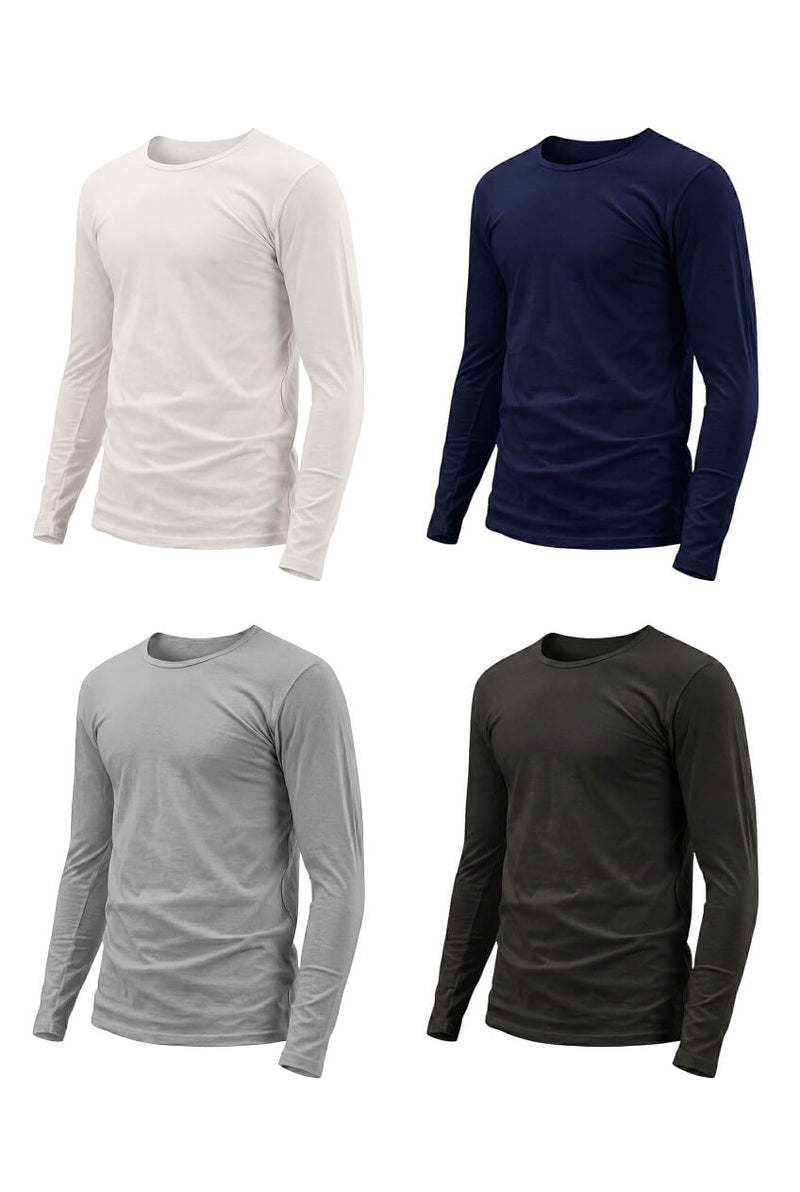 Men's Long Sleeve Pack of 4