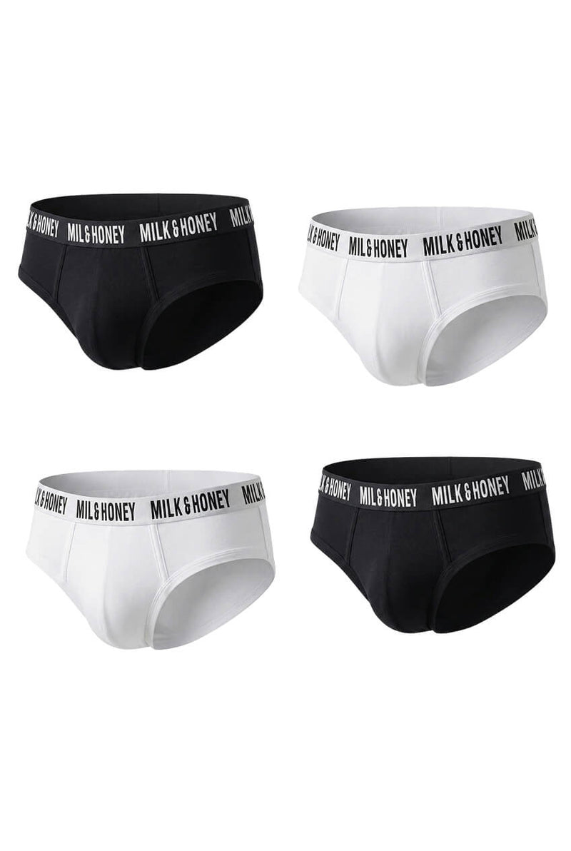 Men’s Y Brief – Pack of 4 (2Black-2White)