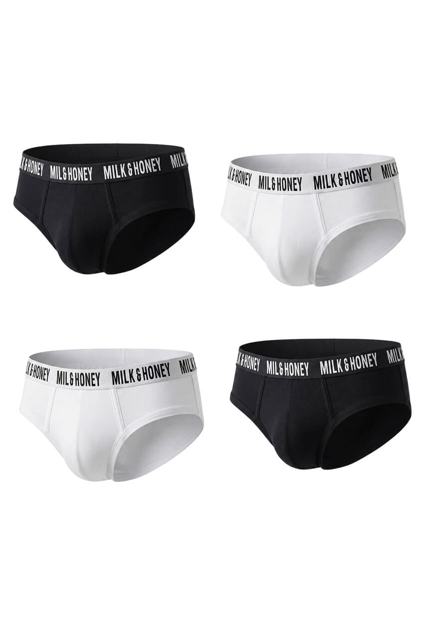 Men’s Y Brief – Pack of 4 (2Black-2White)