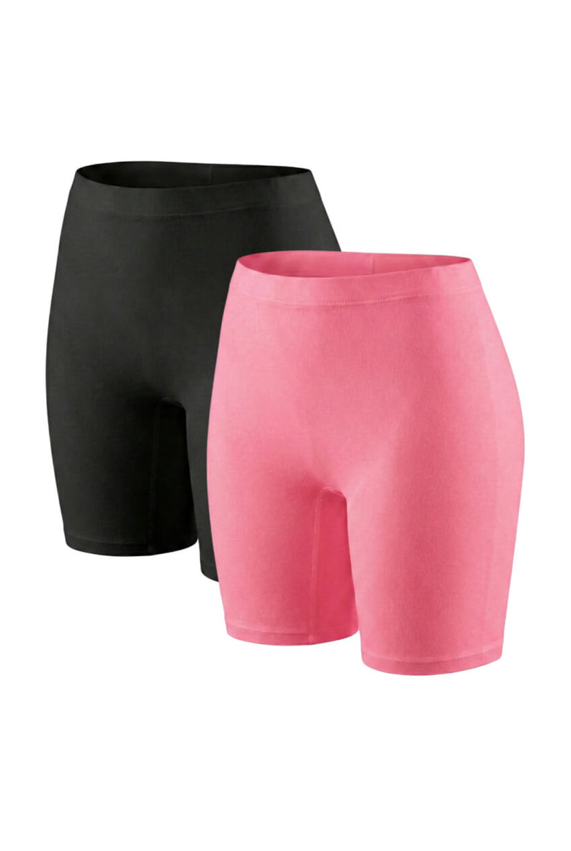 Everyday Comfort Shorts Pack of 2 (1Black-1Pink)