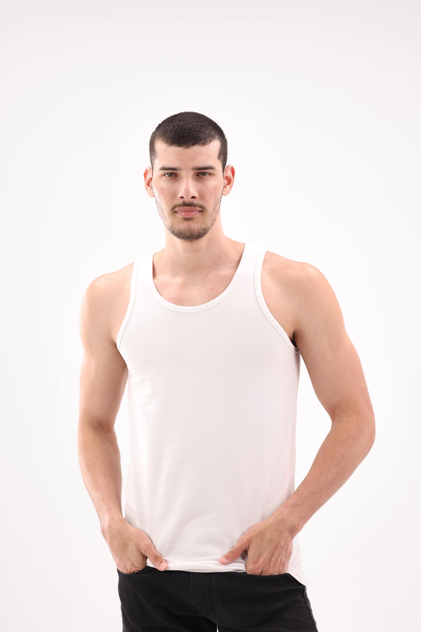 Men's Tank Top Pack of 4 BLACK\WHITE\GRAY\NAVY