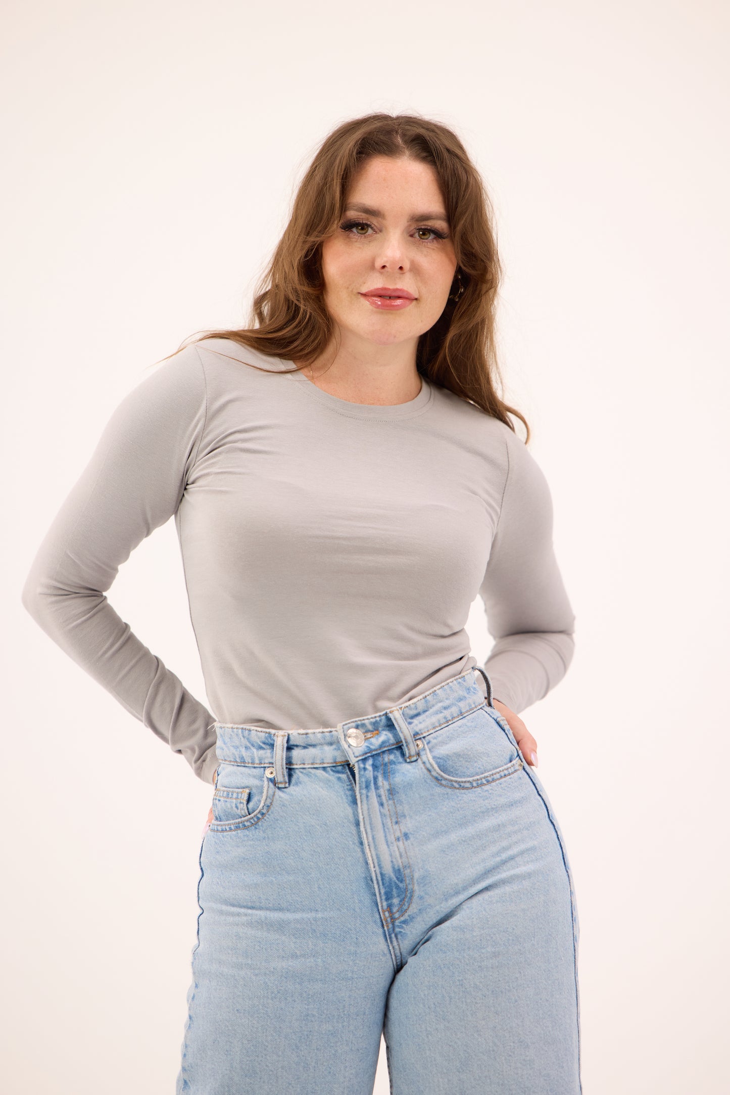 Woman's Long sleeve Pack of 5 BLACK\WHITE\PINK\NAVY\GRAY
