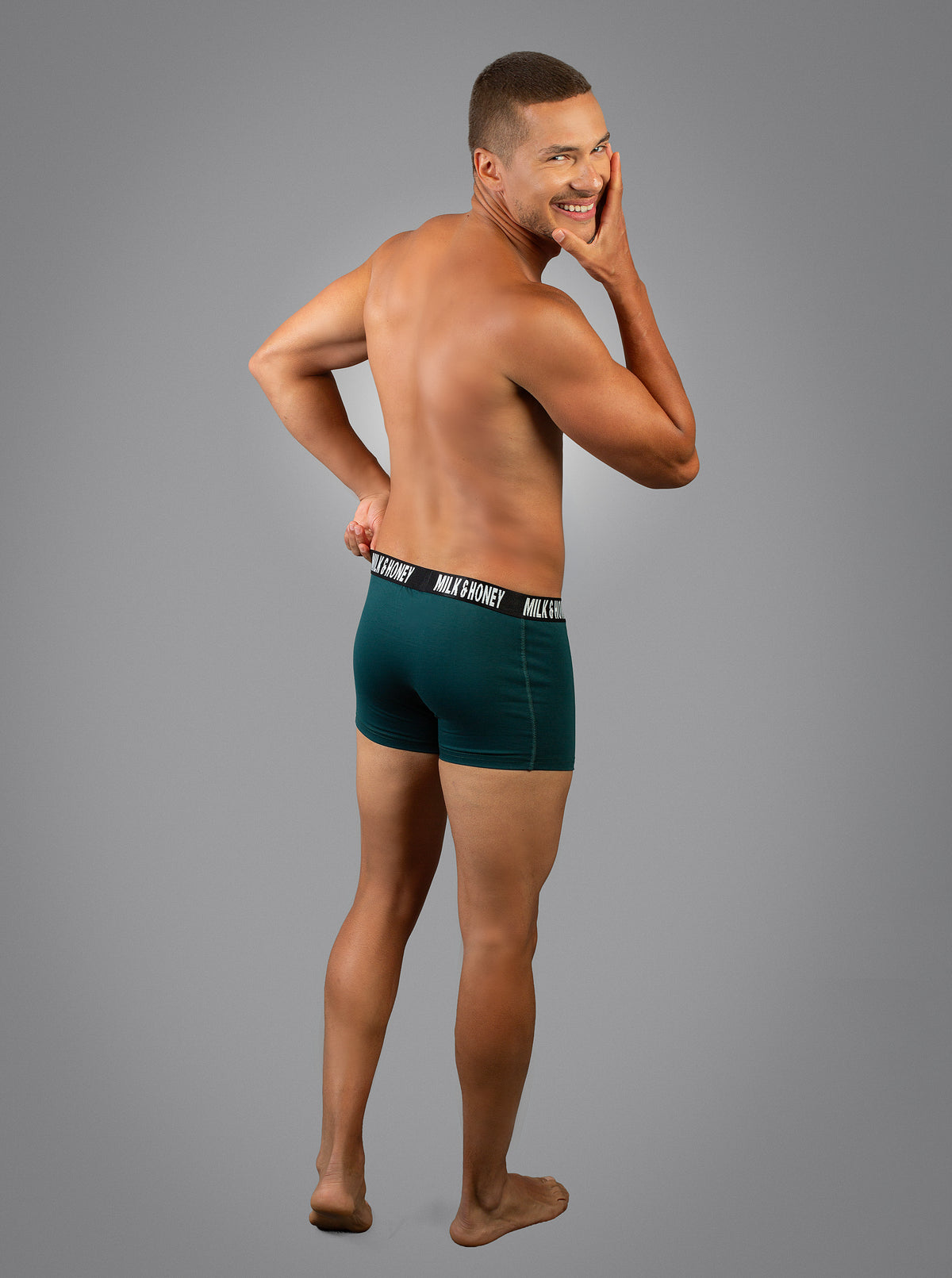 Men Iconic Boxcar Breif – Pack of 4 1-darkgreen 1-orage 1-gray 1-babyblue