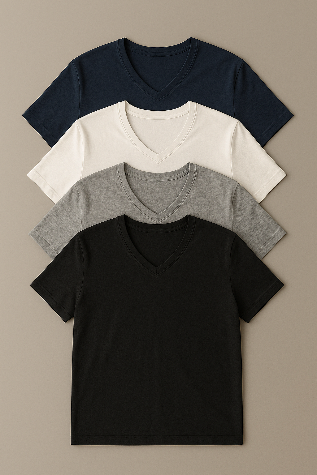 Men's V-Cut Short Sleeve Pack of 4