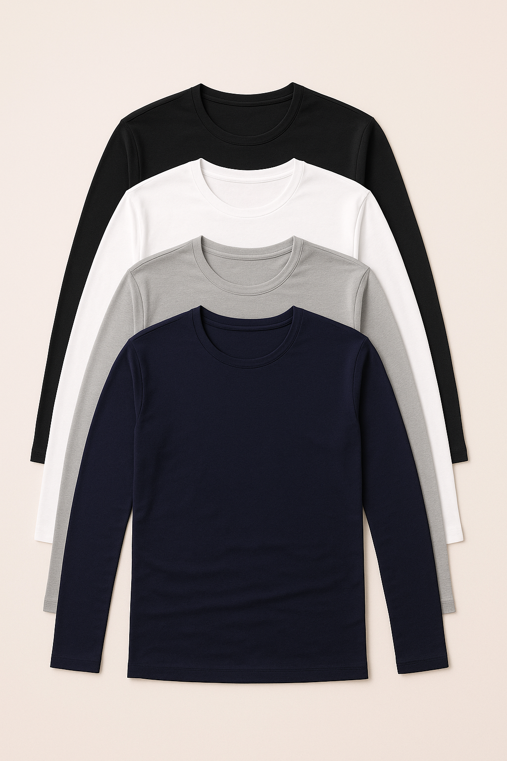 Men's Long Sleeve Pack of 4