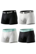 Men Iconic Boxcar Breif – Pack of 4 (2Black-2White)