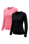 Essential Long Sleeve Top Pack of 2 (1Black-1Pink)