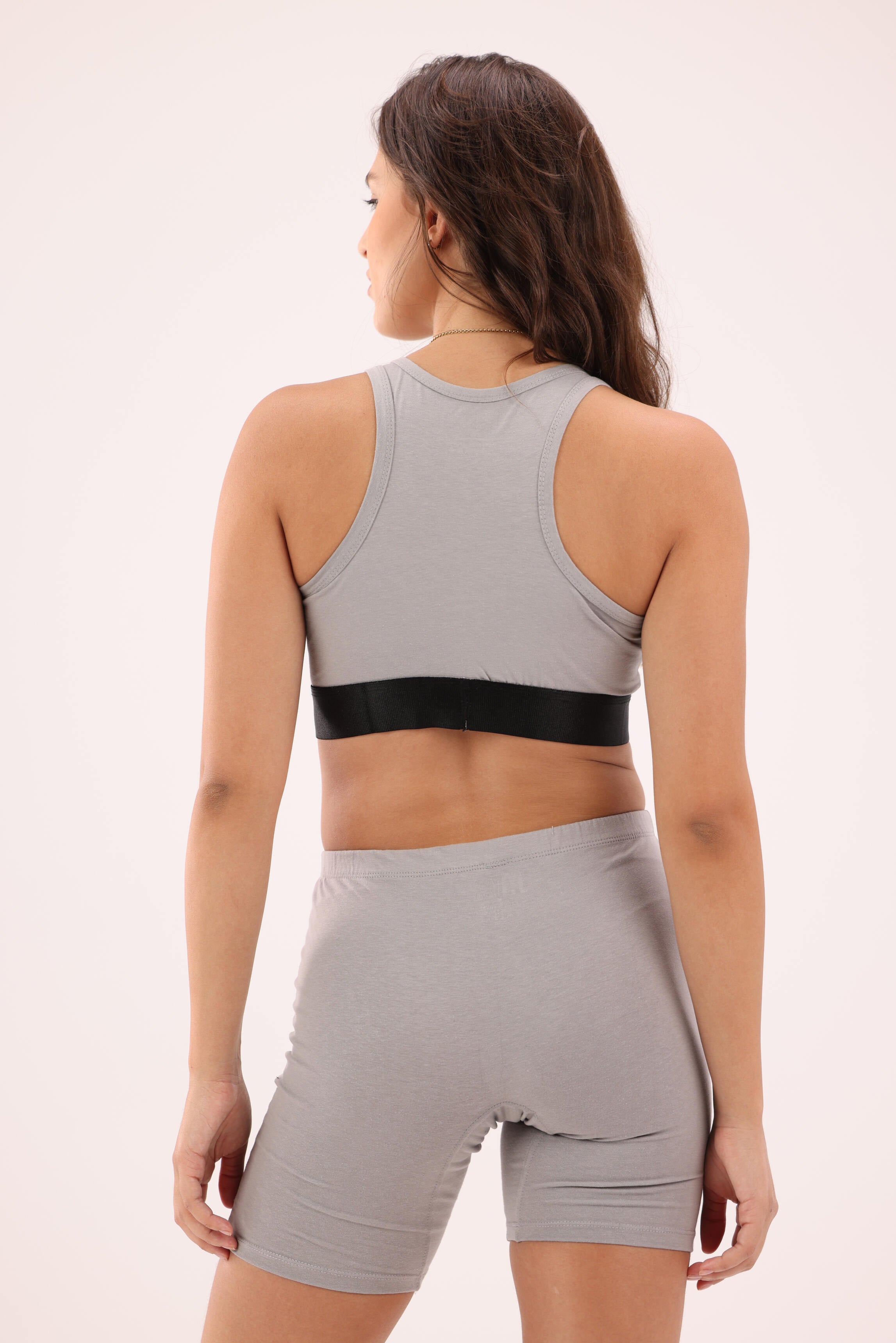 مجموعة من 5 شورتات نسائية باللون الأسود/الأبيض/الوردي/الأزرق الداكن/الرمادي