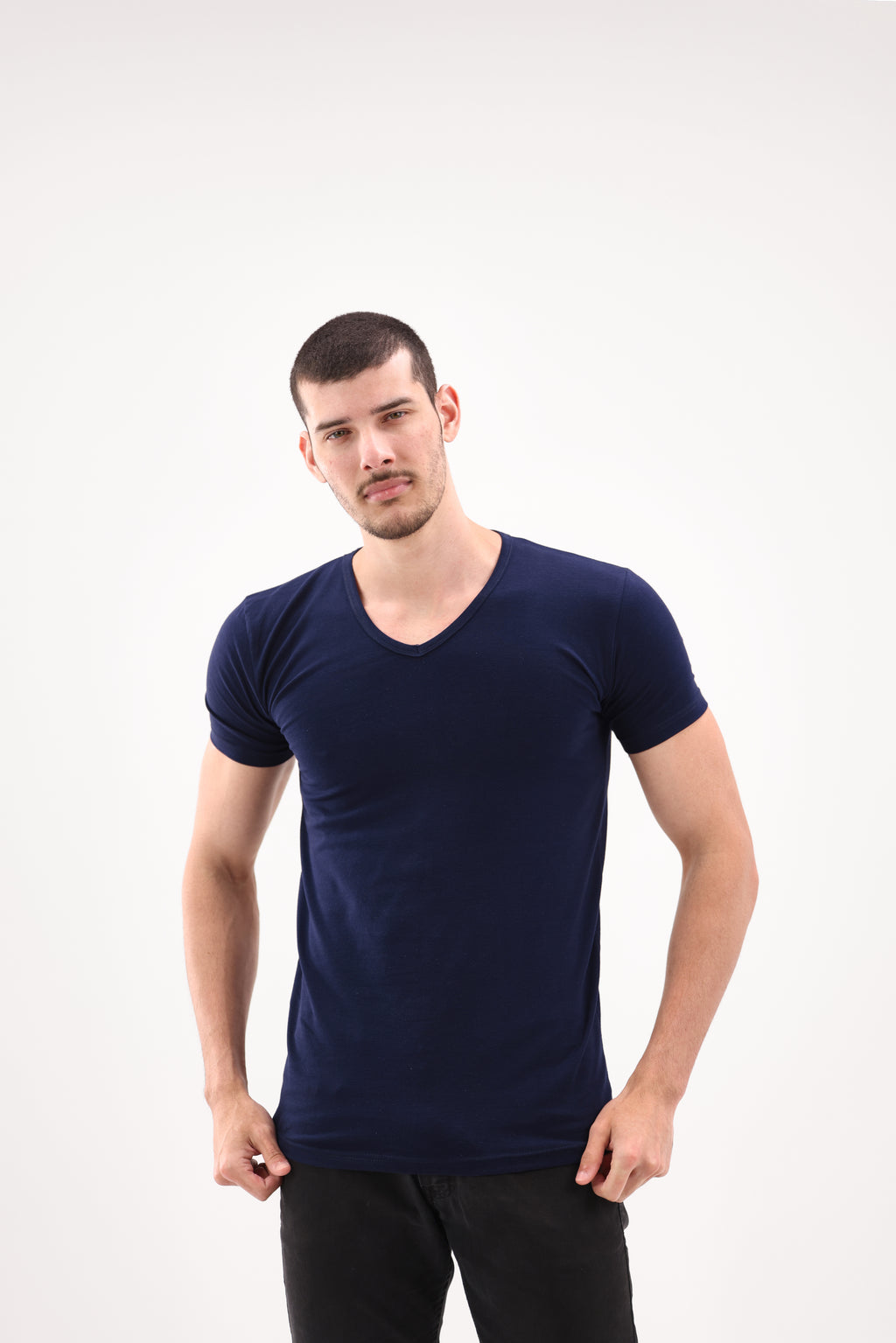 Men's V-Cut Short Sleeve Pack of 4