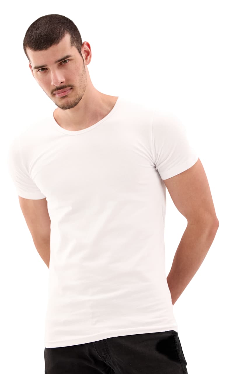Men's Round Short Sleeve Pack of 4